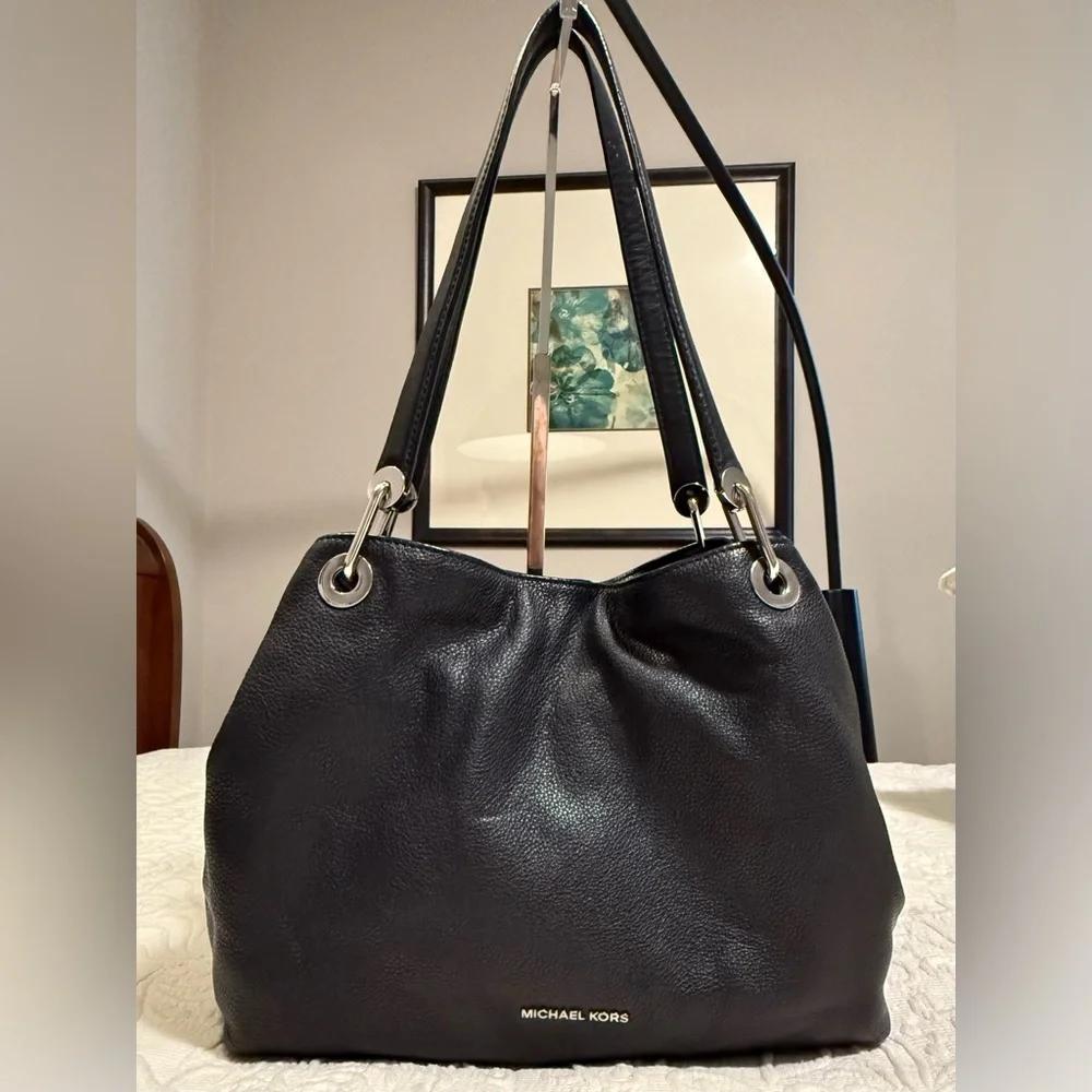 Michael Kors Black Leather Shoulder Bag